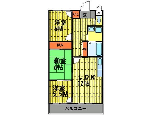 グレース深野の物件間取画像